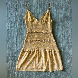 Orange Floral Mini Dress